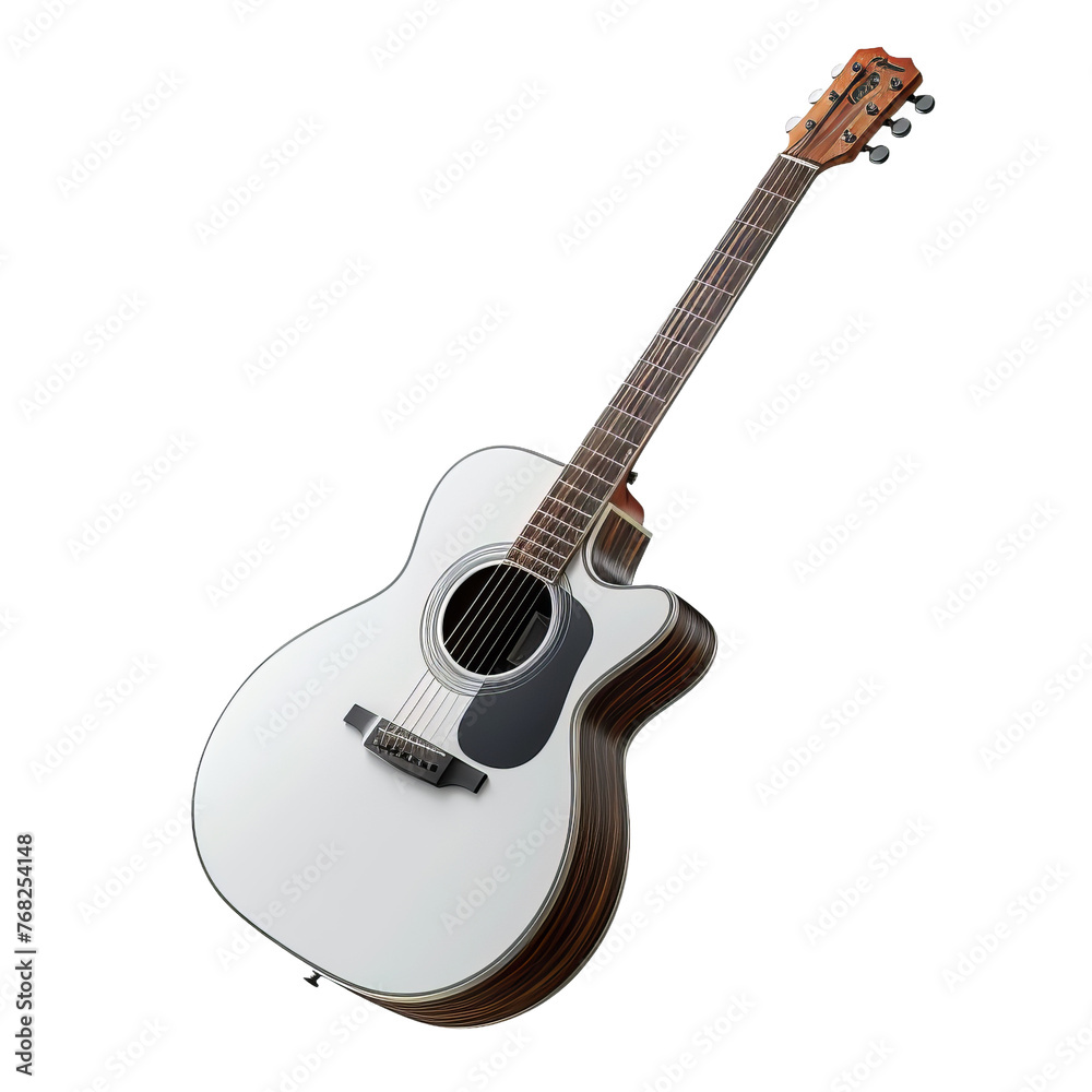 Obraz premium acoustic guitar isolated on white