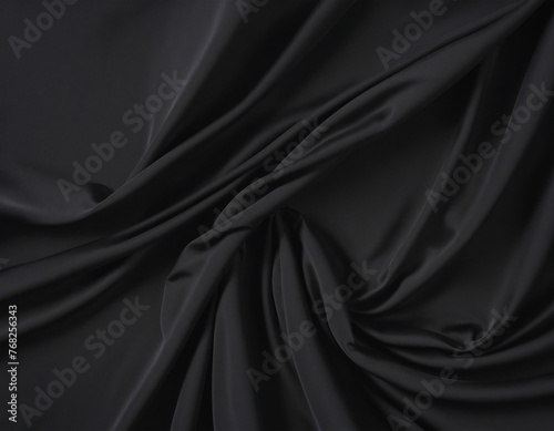 Set of Flying Black Fabric or curtain texture cloth 