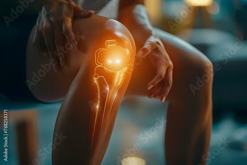A person receiving knee treatment for improved mobility and relief from discomfort. Concept Orthopedic Treatment, Mobility Exercises, Knee Pain Relief, Physical Therapy, Joint Rehabilitation