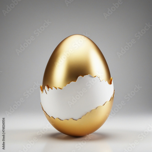 Golden egg isolated, illustration