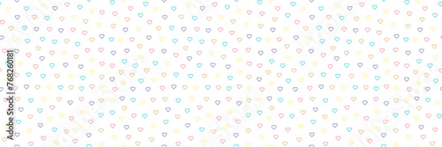 Summer Hearts - Seamless Repeat Heart Pattern - Large Outline.