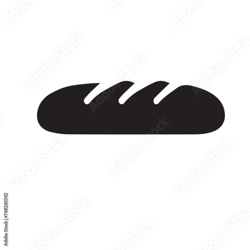 illustration of a black and white bread