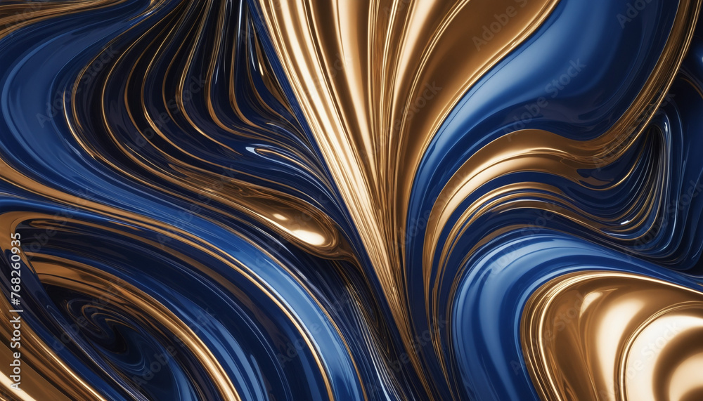 parallel universe in indigo and bronze abstract colorful shape parallel universe in indigo and bronze abstract colorful shape