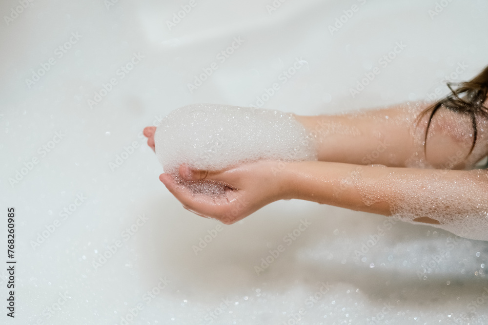 children playing with bubble bath children playing with bubble bath