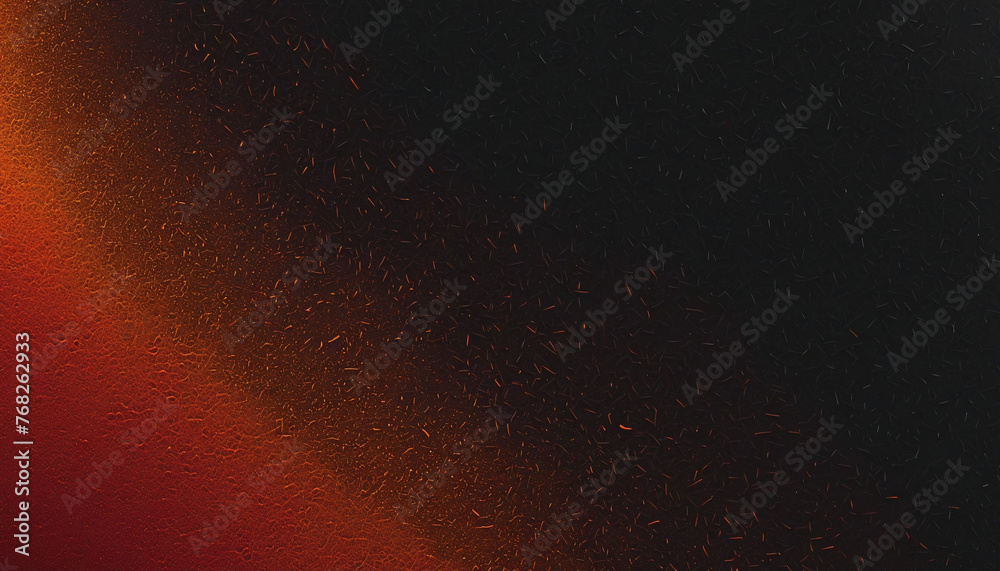 Red orange yellow black gradient background grainy texture effect web banner header poster design copy space