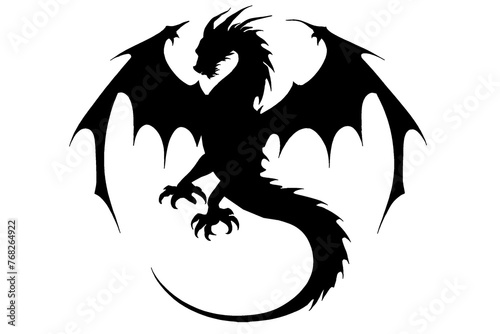 dragon tattoo, transparent PNG background