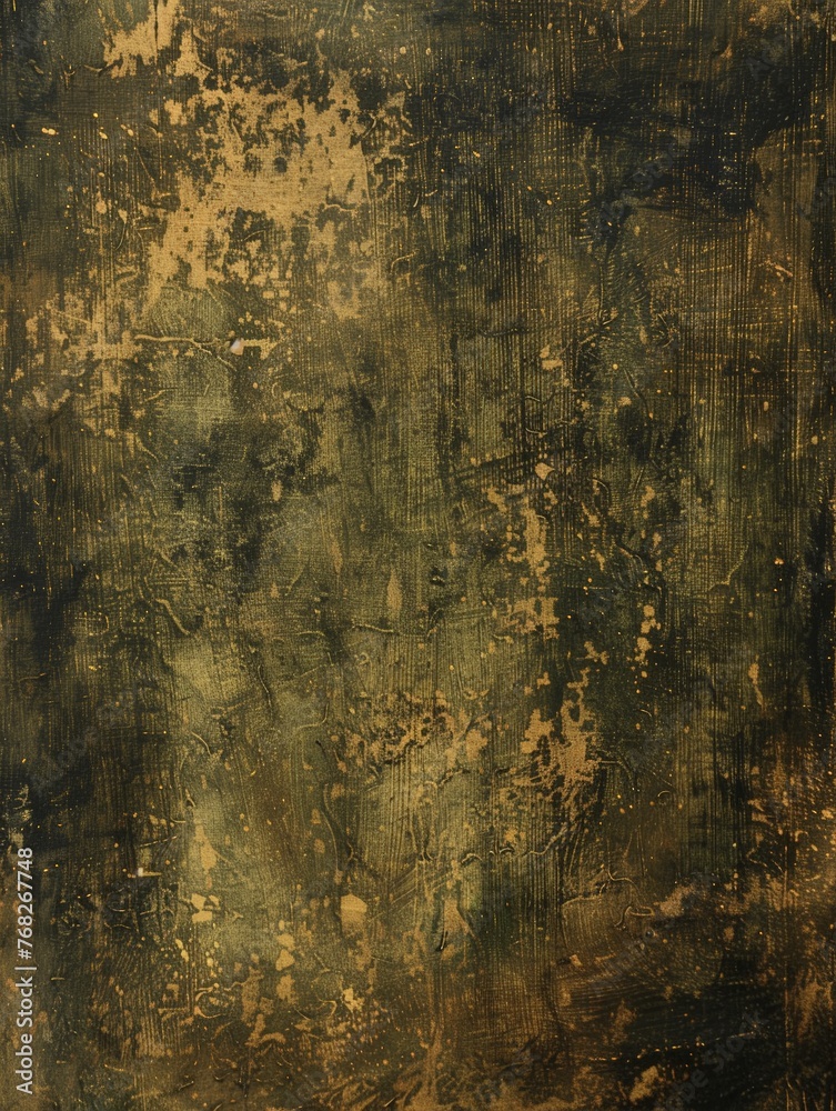 Fototapeta premium A painting featuring shades of brown and black against a black background