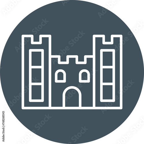 Sand castle Line Multi Circle