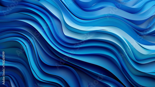 Blue waves - abstract background, vertical banner