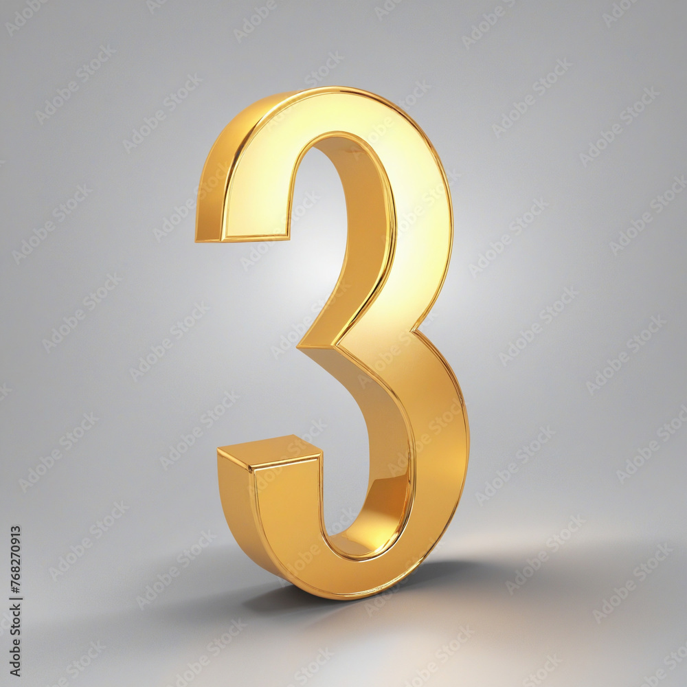 Fototapeta premium Logo illustration of perfect Number 