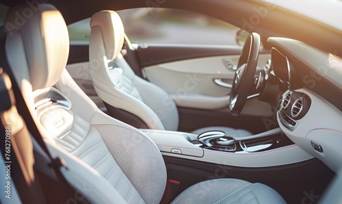 Interior of a modern luxury car