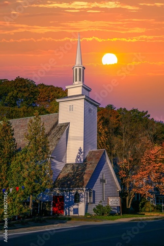 Принти на полотні United methodist Church in  White River Junction, Vermont