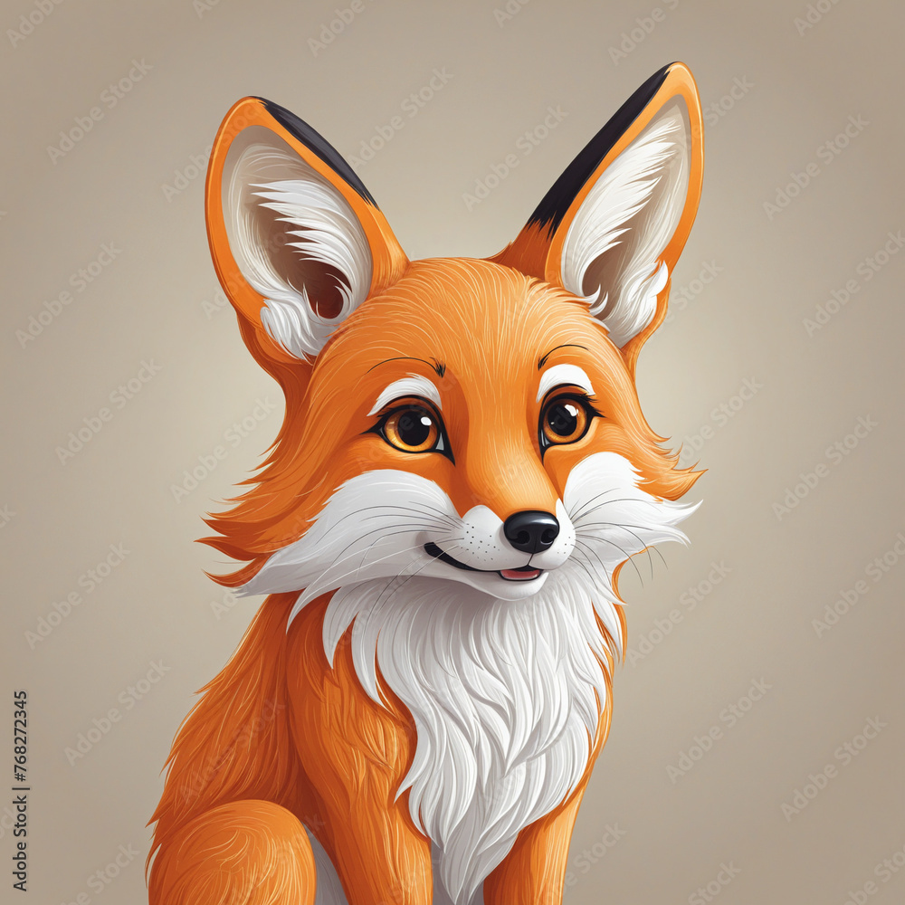Fototapeta premium Cute Logo illustration of a 