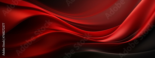 Flowing Red Silk Fabric Abstract - Elegant Luxurious Background