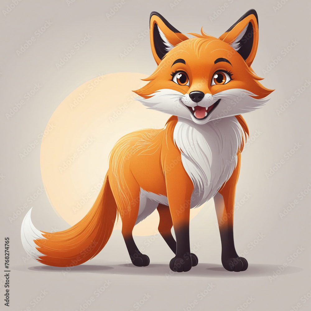 Cute Logo illustration of an adorable Fox Cute Logo illustration of an adorable Fox