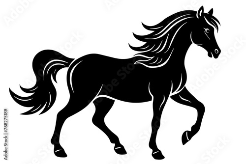 paso fino horse silhouette vector illustration