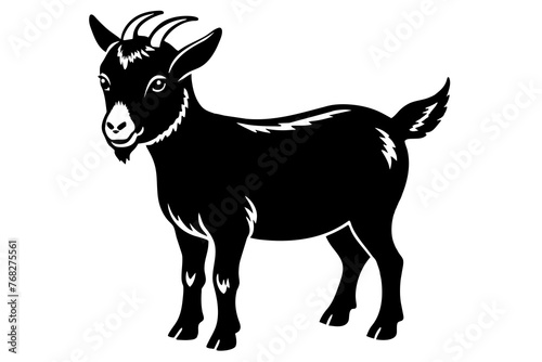 nigerian dwarf goat silhouette vector illustration photo