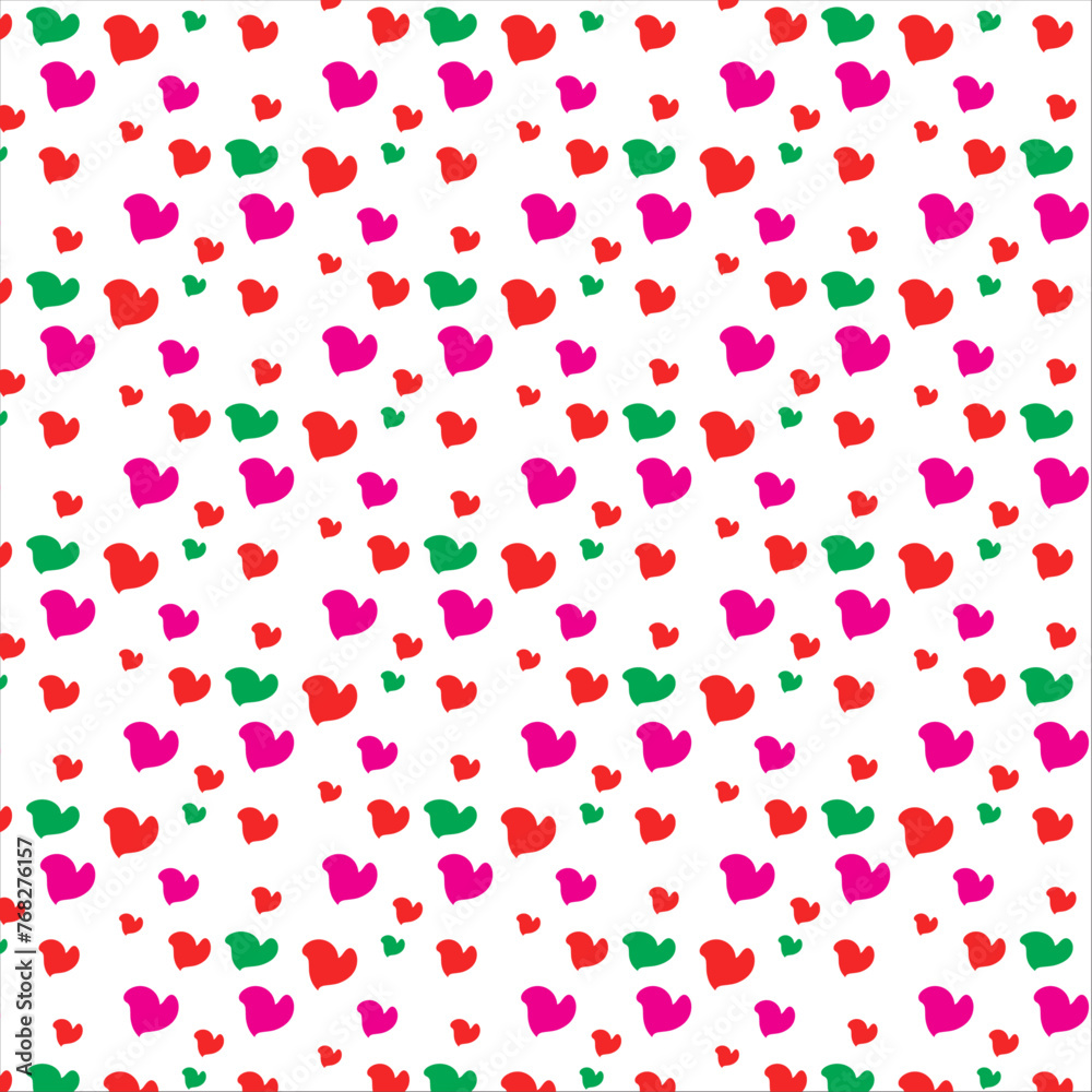 Cute heart shape design on a red color background. Valentin's Day Seamless Pattern Cute heart shape design on a red color background. Valentin's Day Seamless Pattern