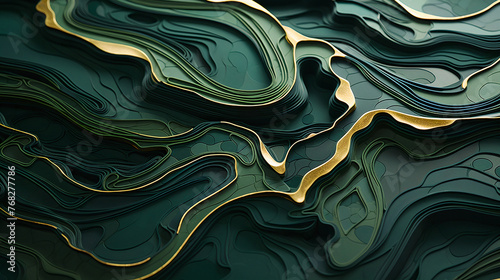 Emerald Dreams: Abstract Exploration, 3D Background