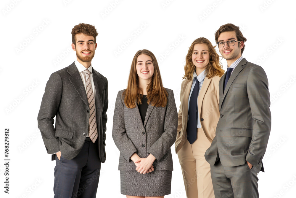 Young business crew smiling and confidence Young business crew smiling and confidence