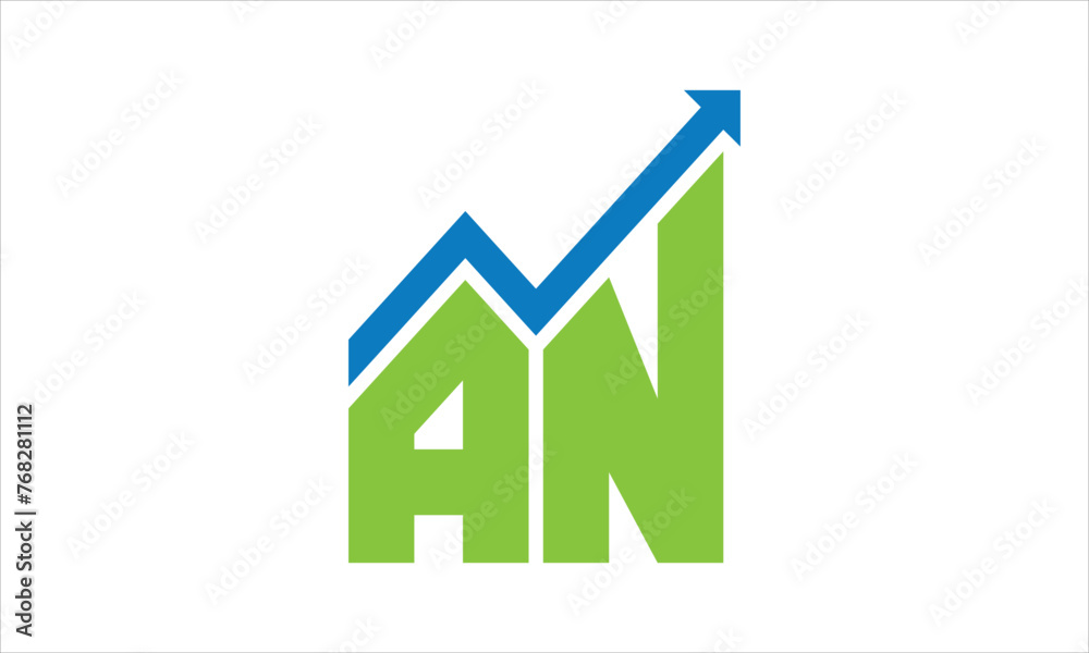 AN financial logo design vector template. AN financial logo design vector template.