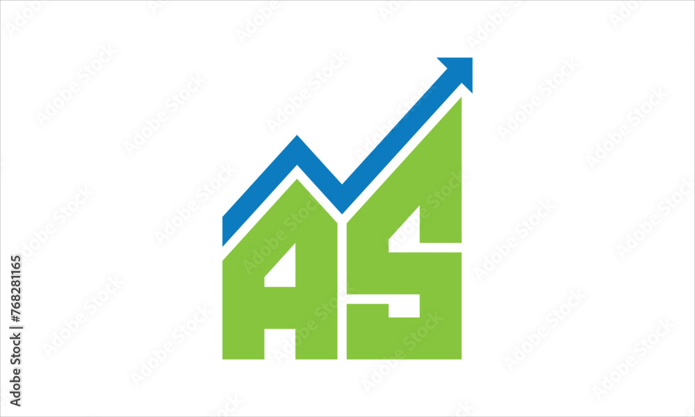 AS financial logo design vector template. AS financial logo design vector template.