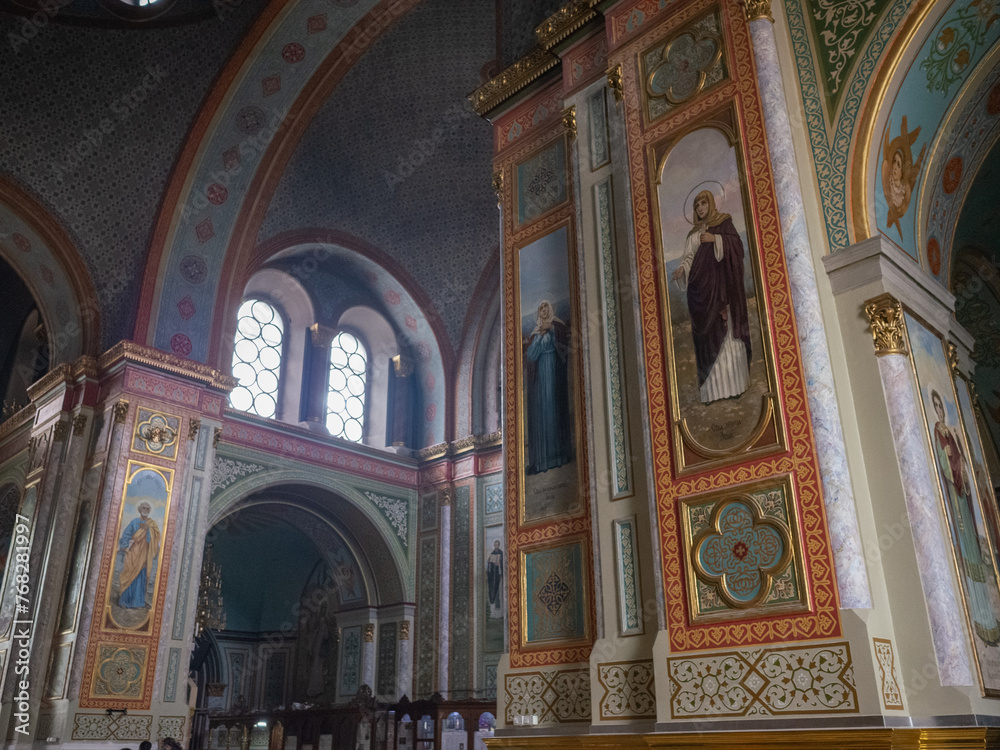 icons inside the ukrainian orthodox church in kharkiv city