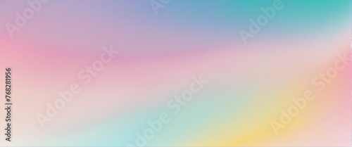 Pastel color gradient background  purple pink turquoise yellow blurred color gradients wide banner design  grainy texture