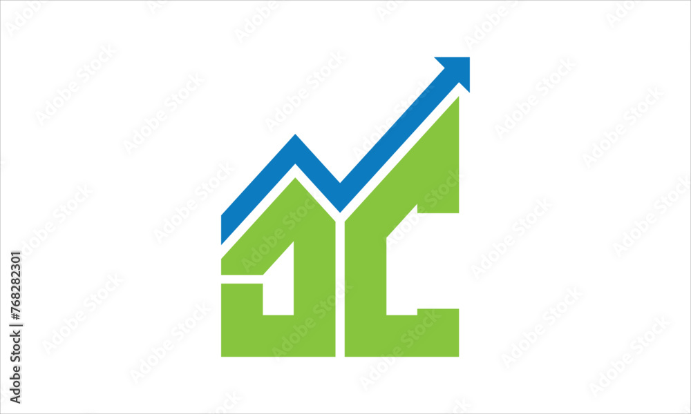 DC financial logo design vector template. DC financial logo design vector template.