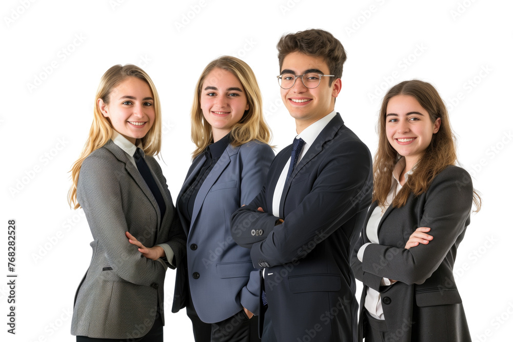 Young business crew smiling and confidence Young business crew smiling and confidence