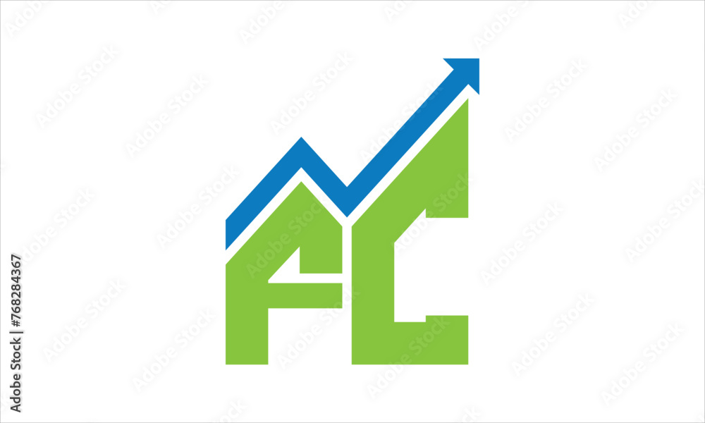 FC financial logo design vector template. FC financial logo design vector template.