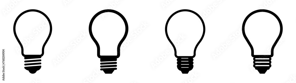 Light Bulb icon set, Idea icon symbol EPS 10 vector Light Bulb icon set, Idea icon symbol EPS 10 vector