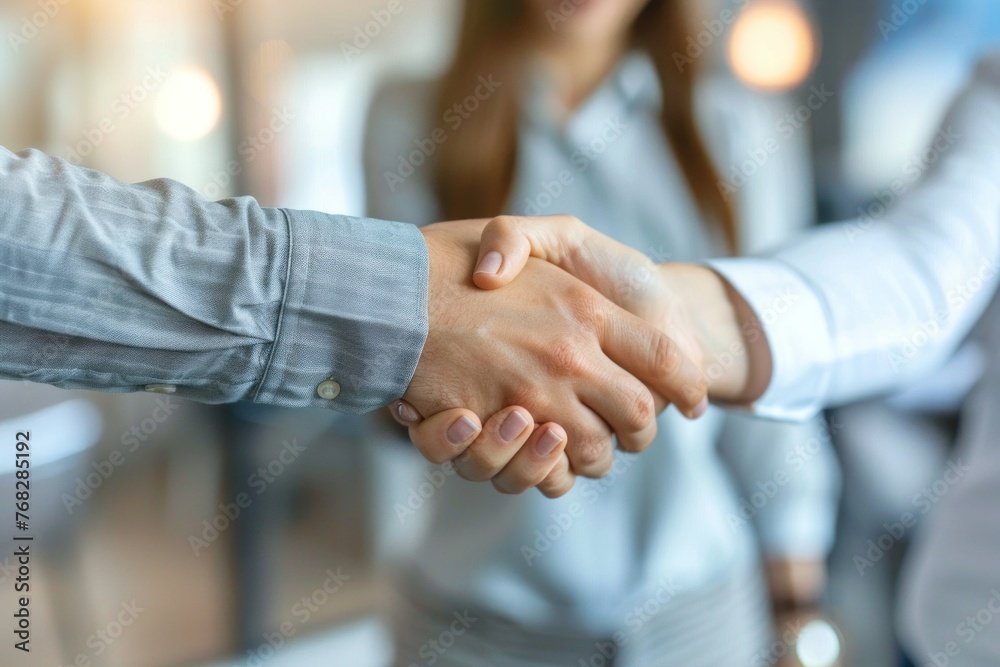 minimalist background of Handshake for the new agreement minimalist background of Handshake for the new agreement