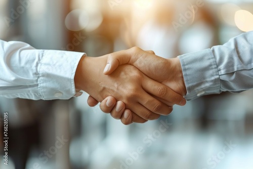  minimalist background of Handshake for the new agreement