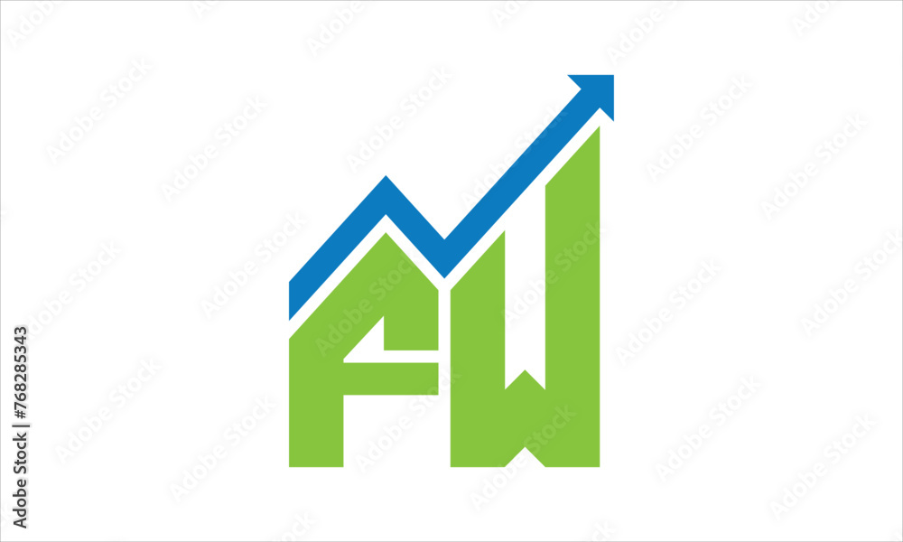 FW financial logo design vector template. FW financial logo design vector template.