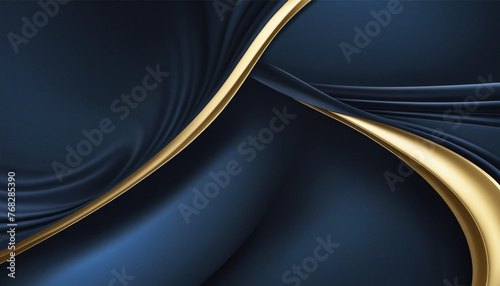 Abstract luxury navy blue curve shape background