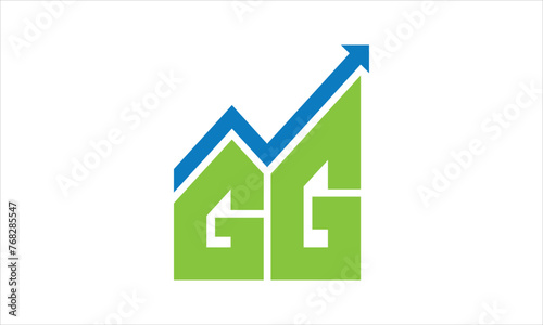 GG financial logo design vector template.