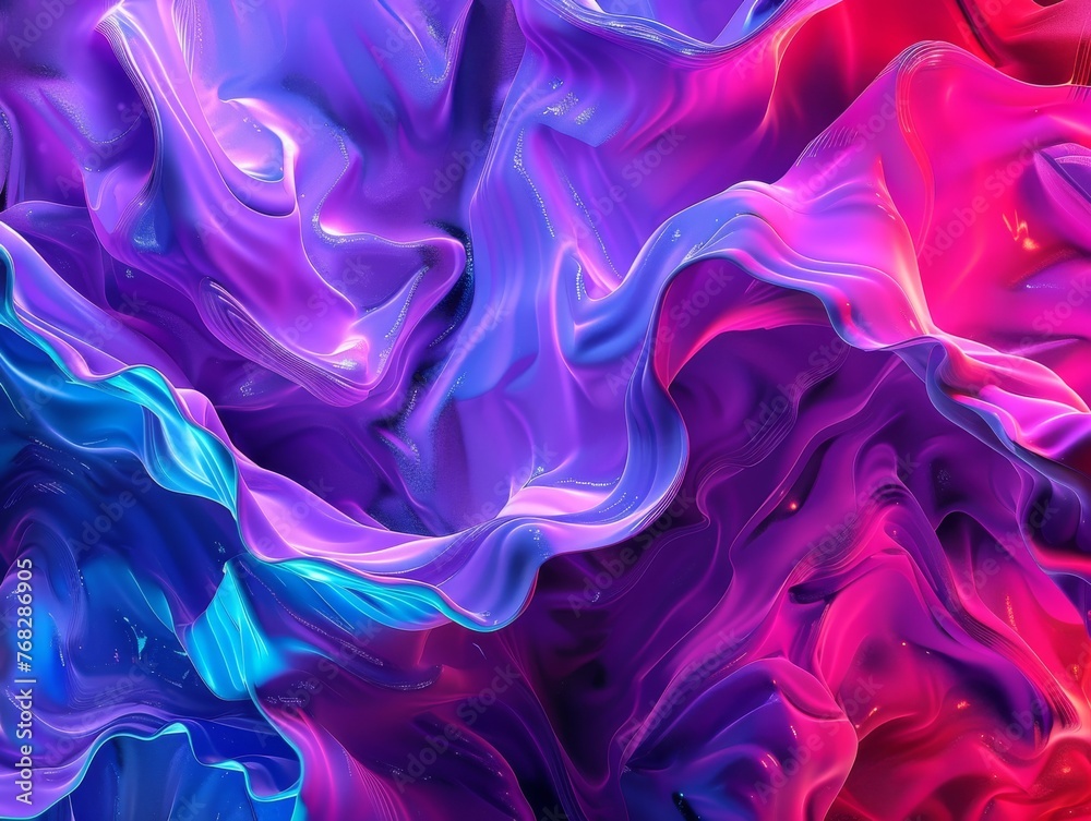 Obraz premium Mesmerizing abstract amoled 3d background. Abstract glowing fluid abstract.