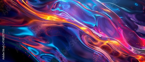 Mesmerizing abstract amoled 3d background. Abstract neon color wave background color rhythm background.