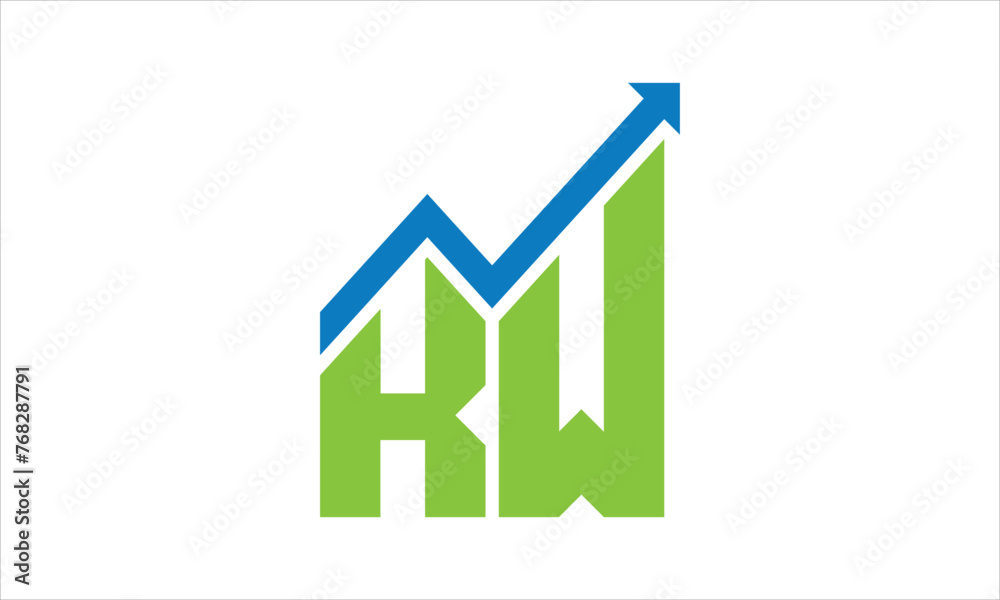 KW financial logo design vector template. KW financial logo design vector template.