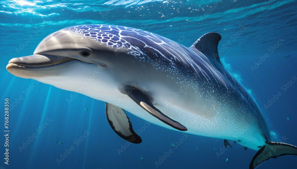 Fototapeta premium a dolphin underwater