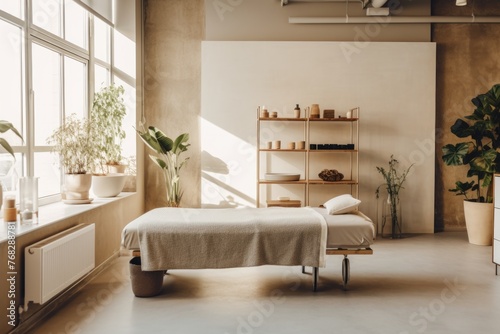 Empty modern massage salon interior © Baba Images