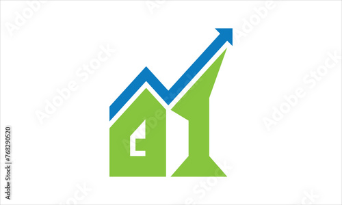 QI financial logo design vector template.