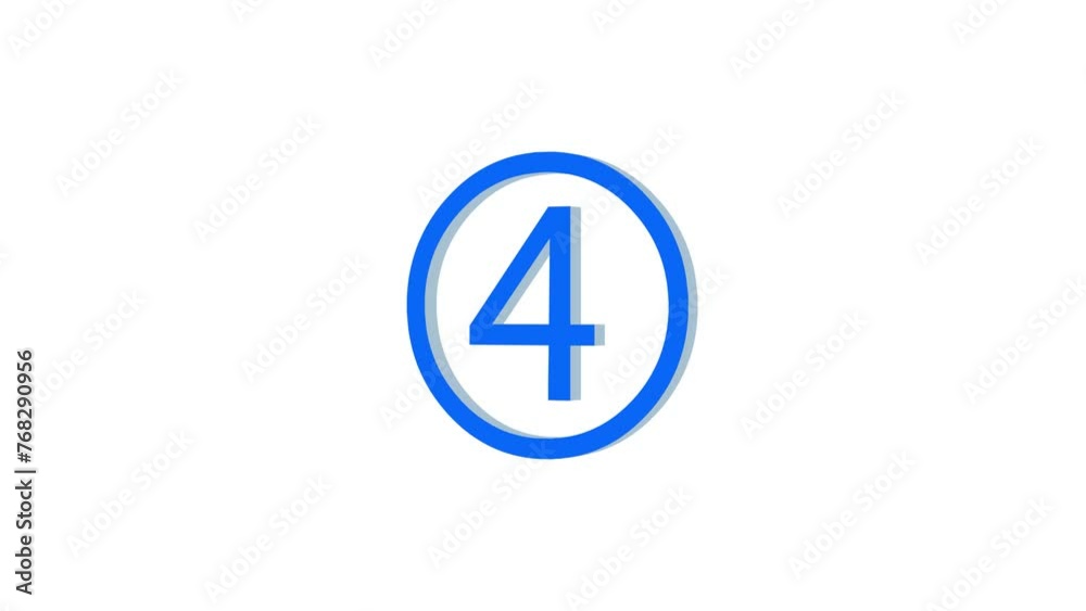 3d four logo icon loopable rotated blue color animation on white background 3d four logo icon loopable rotated blue color animation on white background
