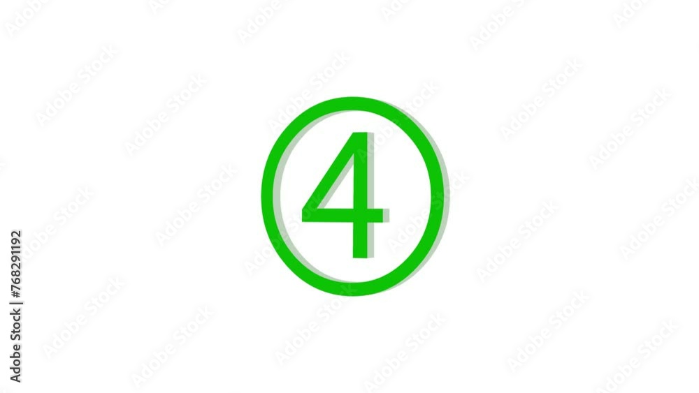 3d four logo icon loopable rotated green color animation on white background 3d four logo icon loopable rotated green color animation on white background
