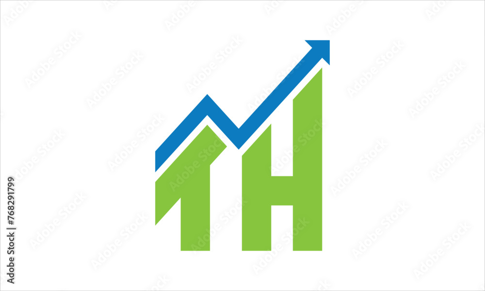 TH financial logo design vector template. TH financial logo design vector template.