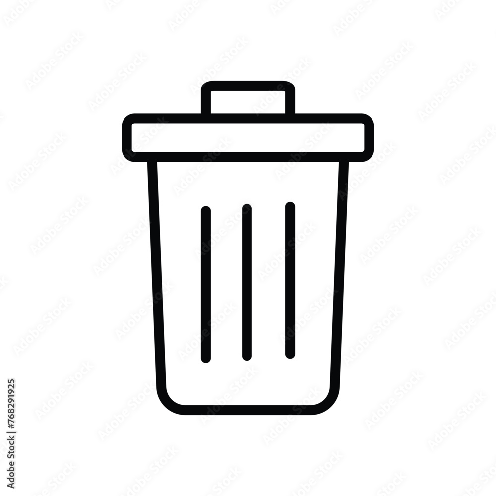 trash icon vector template design flat and simple trash icon vector template design flat and simple