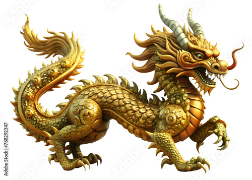 traditional  Chinese golden dragon © misho