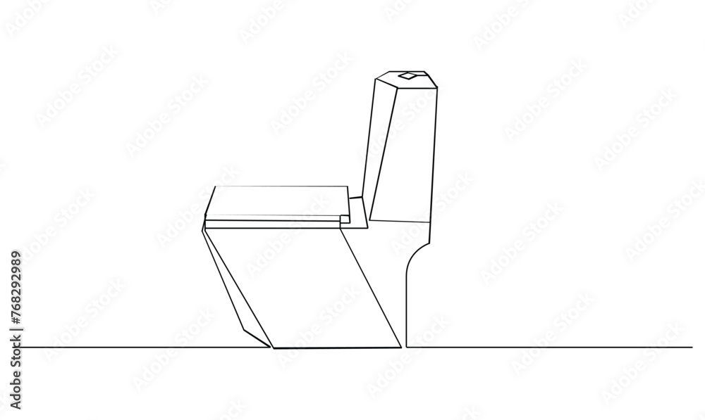 Vector one continuous line drawing of flush toilet concept of hyginic sanitization
Vector one continuous line drawing of flush toilet concept of hyginic sanitization