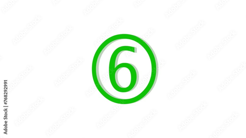 3d six logo icon loopable rotated green color animation on white background 3d six logo icon loopable rotated green color animation on white background
